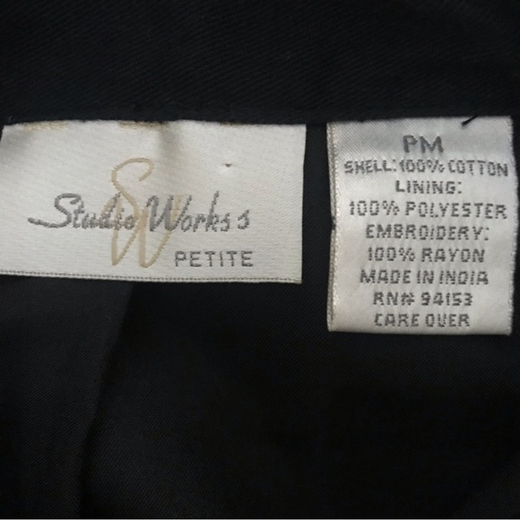 Studio Works Black Polka Dot Long Sleeve, PM - Picture 6 of 7